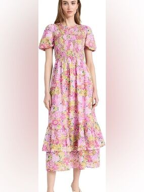 Banjanan Women's Quant Dress pink floral size large